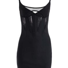 Nwt The Mugler H&M Corset Style Mini Dress In Klein Black Is Fitted And Made From Jersey, Featuring Sheer Mesh Panels And A Classic Corset Detail With Boning. It Boasts Narrow And Adjustable Shoulder Straps, A Low-Cut Neckline, And Jersey-Lined Cups To Ensure A Comfortable Fit. There Is A Back Zipper With A Star-Shaped Zipper Pull And A Concealed Hook-And-Eye Fastener. Note: There Is No Stretch Contrary To Other Descriptions Available Online. Bolero Gloves Are Not Included. Open To Reasonable Of Black Sheer Sleeveless Corset Dress, Chic Black Sheer Corset Dress, Black Sheer Mini Corset Dress, Black Lined Mini Length Corset Dress, Black Lined Mini Corset Dress, Lined Mini Length Black Corset Dress, Black Lined Corset Dress For Evening, Lined Black Corset Dress For Night Out, Black Lined Corset Dress For Night Out