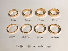 "The rings color in the picture is slightly different to the actual color. Gold Filled is displayed as \"Jewelry Gold\". Please do not compare to your existing rings. We cannot guarantee our rings' color will be exactly matched the color of your other existing rings. All rings are tailor-made according to the size requested by the customer. No returns or exchanges. Fast Processing Time: It will take me 1 -3days to ship out your item. Details : - Width: 3mm, -Thickness: 1mm Material: 14k Gold Fil Ring For Man, Hammered Jewelry, Red Garnet Ring, Casual Frocks, Gold Diamond Band, Stack Ring, Hammered Rings, Gay Wedding, Gold Filled Ring