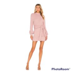 Majorelle Edwin Mini Dress - Size Small New Without Tags Color: Pink Msrp: $168.00 50% Viscose, 30% Nylon, 20% Poly Hand Wash Cold Unlined Pull-On Styling Attached Waist Tie Ribbed Fabric Fitted Belted Dress For Brunch, Belted Mini Dress For Brunch In Fall, Belted Mini Dress For Fall Brunch, Dressy Belted Dress For Date Night, Fall Brunch Mini Dress With Belt, Chic Belted Knee-length Mini Dress, Chic Knee-length Belted Mini Dress, Belted Mini Dress For Cocktail, Spring Belted Mini Dress