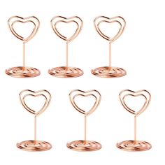 set of 10 gold heart shaped place holders