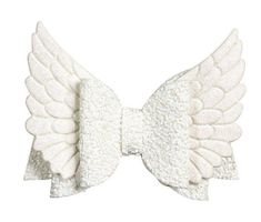 angel wing hair clip measures 4 inch wide to match the dreamy dresses of the Stella Cove collection for a complete beach party look Angel Wings Hair, White Wing, Handmade Angels, Glitter Hair Bows, White Wings, Glitter Hair, Party Look, Hair Clips Girls, Dreamy Dress