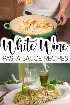 white wine pasta sauce recipe with shrimp and basil