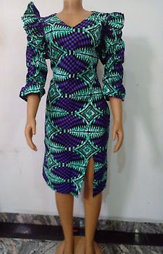 Top Rated African Print Short Slit gown Bella Ankara women clothing dashiki Maxi dress, Womens Dresses Ankara Gowns, African Style, African Dresses For Women, African Dress, African Clothing, Types Of Fashion Styles, African Print, Top Rated, Women's Fashion Dresses