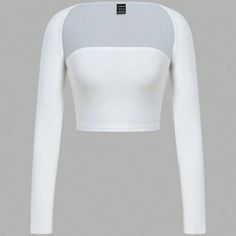 Brand New White Shein Top. Size M Was A Bit Too Big, Only Reason Im Selling. Tags Still On. Group Outfits, Tops Shein, Shein Tops, Girl Group, Color White, Womens Tops, Size 6, Brand New, Tags