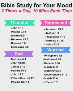 bible study for your mood 2 times a day, 10 mins each time