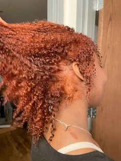 Curly Hair Dye Ideas Highlights, Ginger Hair With Highlights, Rose Brown Hair Color, Ginger Curly Hair, Curly Styles, Ginger Hair Color, Coloured Hair