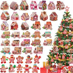 PRICES MAY VARY. Enough Candy Gingerbread Christmas Tree Hanging Ornaments: you will receive 36 pieces of candy gingerbread man house train ornaments in 3 elements, each element has 6 styles, and each style has 2 colors, each candy gingerbread man house train ornament is equipped with 1 hanging rope, sufficient in quantity and rich in style to meet your daily decorative needs, and you can share with your friends Hard to Break and Fade: these Christmas candy gingerbread man ornaments are made of Gingerbread Themed Christmas Trees, Gingerbread Hot Air Balloon, Ginger Bread Man Christmas Tree, Gingerbread Trees Christmas, Ginger Bread Christmas Trees, Gingerbread Christmas Decorations Tree, Gingerbread Christmas Tree Ideas, Gingerbread Tree Decorations, Diy Gingerbread House Decorations