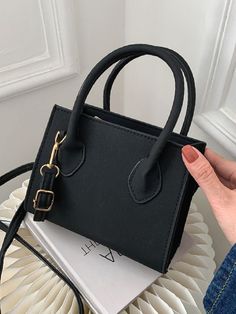 Bag For Love - Minimalist Square Bag  - Women Satchels Small Bags Fashion Outfit, Hand Bag For Girls Fashion, Black Hand Bags For Women, Small Hand Bags For Women, Hand Bags For Women Fashion Handbags, Hand Purse For Women, Small Bags Fashion, Small Hand Bags, Ootd Simple