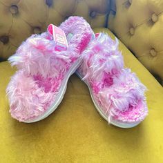 No Tags. However, Pictures Will Reflect That They Are Brand New Never Worn. Pink Fluffy Slippers Casual Style, Pink Fluffy Casual Slippers, Casual Pink Fluffy Slippers, Casual Fluffy Pink Slippers, Trendy Pink Slippers With Cushioned Footbed, Shoes Brand, Womens Uggs, Ugg Shoes, Shoe Brands