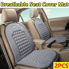 the seat covers in the car have been made to look like it has buttons on them