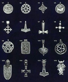 an old black and white drawing of some different types of items in the style of medieval art