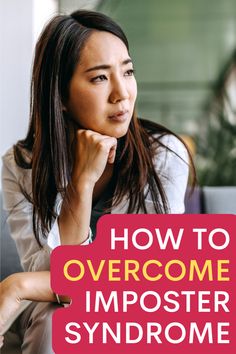 a woman looking at her computer screen with the text how to overcome imposter syndrome