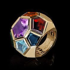 London Topaz, Black Gold Jewelry, Fancy Rings, Rainbow Jewelry, Geometric Jewelry, Rings Cool, Lovely Jewellery, Green Tourmaline, High Jewelry