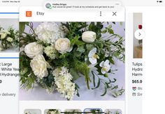 an image of flowers on the webpage for florists and flower shoppers