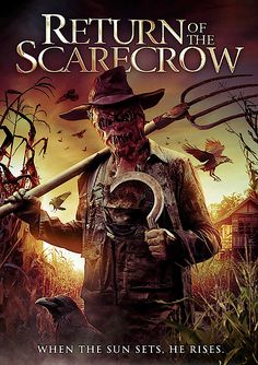 the return of the scarecrow movie poster with an old man holding a sick bird