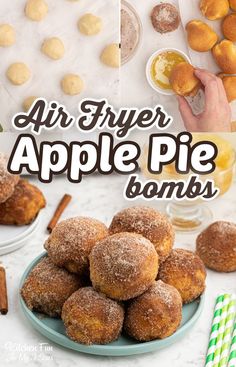 Air Fryer Apple Pie Bombs are tiny little bites of fried apple pie that you can pop in your mouth. They are so tasty when you serve them warm, fresh out of the Air Fryer! #applepie #airfryer #dessert #yummy #food #recipe Air Fryer Apple Pie, Airfryer Recept, Air Fryer Recipes Snacks, The Best Air Fryer, Apple Pie Bites, Best Air Fryer