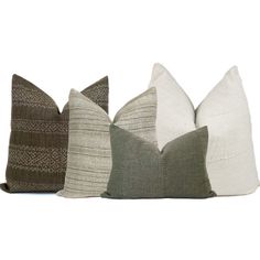 four pillows in different colors and patterns