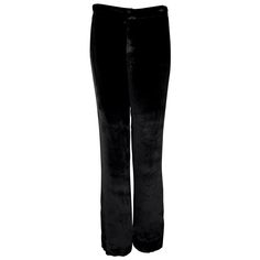 Tom Ford designed this stunning pair of black velvet flared pants for Gucci’s Fall/Winter 1999 collection. Made from soft velvet fabric, these pants feature a flattering flare cut and can be easily dressed up or down for any occasion. Approximate measurements: Size - 40IT Waist: 28 - 30" Hips: 36 - 40" Inseam: 30" Material tags removed. Gucci Luxury Full Length Pants, Luxury Full Length Gucci Pants, Gucci Fitted Pants For Formal Occasions, Gucci Fitted Formal Pants, Tom Ford Pants, Velvet Flared Pants, Velvet Wide Leg Pants, Gucci By Tom Ford, Velvet Flare Pants