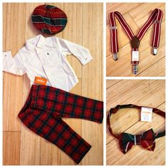 New Baby Boy Outfit By Gymboree Size 12-18 Months. Pants, Shirt, Suspenders, Bow Tie, And Hat. Fast Shipping! Playful Cotton Sets For Holiday, Cotton Sets For Playtime During Holidays, Cotton Playtime Sets For Holiday, Red Playtime Sets For Fall, Playful Red Festive Sets, Playful Red Festive Set, Playful Fitted Sets For Holiday, Playful Fitted Holiday Sets, New Baby Boys