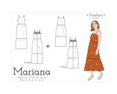 a woman in a dress with the words marina on it and an image of her