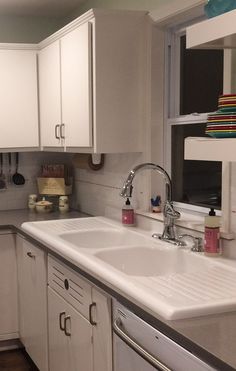 the kitchen is clean and ready for us to use in its new owner's home