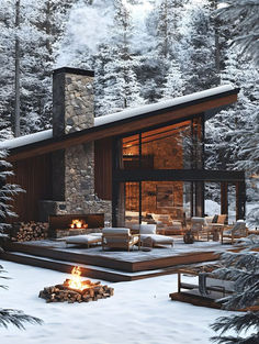 Upgrade your winter nights with heated patio ideas that redefine cozy and chic! 🔥 From heated lounge furniture to stylish fire features, these ideas will turn your outdoor space into a warm and inviting retreat. 🌙✨ Don’t miss out on creating the ultimate winter oasis—tap now to explore and get inspired for your next outdoor vibe! #CozyPatio #OutdoorLiving #WinterOasis #HeatedPatioIdeas #ChicAndWarm Dream House, Cabin, Architecture, Home Decor, Home Décor