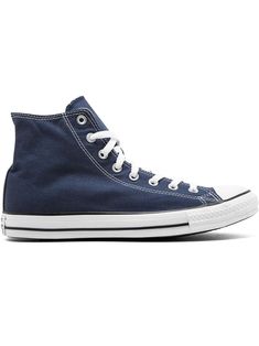 Navy blue canvas All Star Hi top sneakers from Converse featuring a round toe, a lace-up front fastening, a flat rubber sole and side logo patch. These styles are supplied by a premium sneaker marketplace. Stocking only the most sought-after footwear, they source and curate some of the most hard to find sneakers from around the world. Navy Blue High Top Converse, Dusty Blue Converse, Blue Converse Png, All Star Png, Dark Blue Converse, Dark Blue Sneakers, Navy Blue Converse, Converse Chuck 70 High Top, Shoes Png