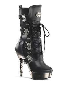 MUERTO-1026 High heel boots Alternative Shoes, Calf High Boots, Demonia Shoes, Festival Shoes, Punk Boots, Cosplay Shoes, Black Vegan, Womens Knee High Boots, Womens Ankle Boots