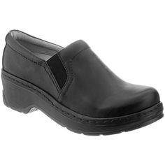 For a comfortable, supportive fit, look no further than the Klogs Naples women's size 6 medium width black smooth soft toe non-slip clog! Made with a lightweight TRUBase polyurethane outsole and a full-grain leather top, this clog is durable and easy to clean. Its PURGrip tread offers optimal grip on slippery surfaces and won't leave marks on the flooring. This clog's removable, latex-free TRUComfort insole offers odor-resistant support with an antimicrobial top cloth and optimal comfort with cu Best Comfortable Shoes, Insole Design, Leather Clog, Model Shoes, Loafer Shoes Women, Shoes For Sale, Heel Pain, Good Posture, Everyday Shoes