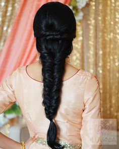 Image may contain: one or more people Hairstyles Traditional, Hair Styels, Indian Bride Hairstyle