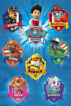 PRICES MAY VARY. TV Show Poster Character Crests / Badges Size: 24" x 36" Ships in sturdy cardboard tube TV Show Poster Paw Patrol Wallpaper, Paw Patrol Room, Imprimibles Paw Patrol, Paw Patrol Rocky, Animated Movie Posters, Pig Character, Paw Patrol Characters, Chase Paw Patrol, Paw Patrol Birthday Party