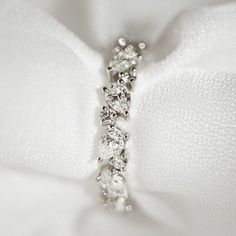 Lab Grown Large Pear Cluster Diamond Ring | Consider the Wldflwrs Pepper Band, Cluster Diamond Ring, Beach Wedding Shoes, Unique Wedding Band, Bezel Necklace, Ring Stack, Unique Wedding Bands, Diamond Bar, Diamond Cluster Ring