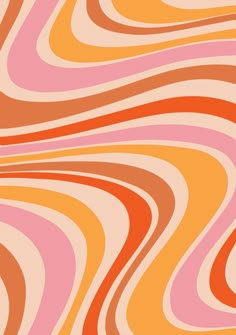 an orange and pink abstract background with wavy lines in the center, on top of each other