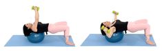 two women doing push ups on exercise balls