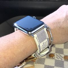 Laura Rush added a photo of their purchase #Applewatchband #LVwatchband #applewatch #iwatchband #applewatchfashion #louisvuittonband #lvazurdamier Gucci Runway, Handmade Watch Bands, Hot Bags, Apple Watch Case, Watch Fashion