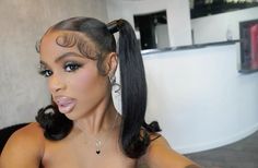 Youtube Hair Tutorials, Glamour Makeup Looks, Curly Hair Ponytail, Lace Fronts, Makeup Icons, Glamour Makeup, Black Barbie