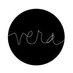 the word merl written in cursive writing on a black circle with white background