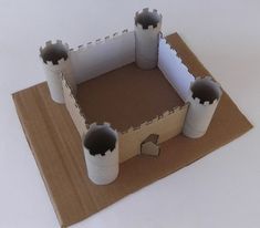 a paper model of a castle made out of cardboard