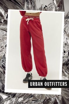 Everyone's favorite jogger sweatpants by Out From Under. Crafted from a soft fabric in a cozy silhouette with a low-rise and a baggy fit through the legs. Finished with elastic cuffs at the hems. Find it only at Urban Outfitters. Features Out From Under sweatpants in a jogger-style silhouette Super soft cotton-blend Easy fit with a low-rise and a baggy leg Topped with a drawstring waistband and side pockets UO exclusive Content + Care 58% Cotton, 42% polyester Machine wash Imported Size + Fit Model in Black is 5’9" and wearing size Small | Out From Under Brenda Jogger Sweatpant in Red, Women's at Urban Outfitters Trendy Baggy Joggers With Drawstring, Trendy Winter Sweatpants With Drawstring, Cozy Relaxed Fit Bottoms With Ribbed Cuffs, Fall Loungewear Sweatpants With Loosely Fitted Hips, Baggy Casual Sweatpants For Winter, Baggy Sporty Sweatpants For Fall, Casual Sweatpants With Ribbed Cuffs For Lounging, Cozy Joggers With Elastic Waistband For Streetwear, Trendy Solid Color Joggers For Loungewear