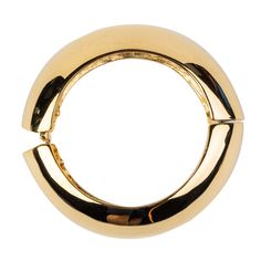 Product Description: Gold bombe' hinged bracelet with a magnetic closure clasp. Dimensions: 1" Wide, 2.25" Inside Diameter ﻿Style Number: ﻿4212BPG Magnetic Closure, Bracelet, Gold