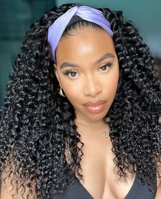 PRICES MAY VARY. 100% Brazilian Virgin Human Hair Headband Wigs deep wave,No Glue,No Sew In,Non Lace Front Wigs Machine Made Headband Wigs For Black Women.No Tangle,No Shedding,No Smell,Soft, Healthy,Can Be Straightened,Curled,Bleached,Dyed,And Styled As Your Own Hair Headband Wigs Size Adjustable: Cap Size - There are clips in the front and Velcro in the back. Average water wave wig cap (Circumference:22.5") Fits most head sizes. The straps are strong, not easily deformed Headband Wig Healthy a Curly Headband Wig, Wig Headband, Curly Lace Wig, Hair Headband, Headband Wig, Curly Hair Wig, Curly Human Hair Wig, Beautiful Braids, Deep Curly