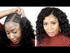 Curly Weave Sew In No Leave Out, Sew In Without Closure, Sewing Weave Hair Hairstyles, Sew In Hairstyles With No Leave Out, Curly Hair Sew In With Closure, Full See In Weave No Leave Out, Natural Sew In Weave With Leave Out, Full Weave Sew In No Leave Out, Braid Pattern For Sew In With Leave Out