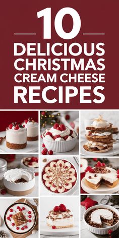 Festive Cream Cheese Recipes for the Holidays Desserts Cream Cheese, Recipes With Cream Cheese, Recipes For The Holidays, Dreamy Christmas, Christmas Meals, Christmas Recipe, Delicious Cream, Festive Drinks, Holiday Foods