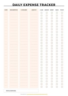 the daily exercise tracker is shown in this printable form, which includes tasks and instructions