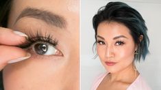 Here's a simple guide to mastering false eyelash application. Makeup artist Joanna Simkin offered some step-by-step tricks that make putting on fake lash strips a breeze. Skin Video, How To Apply Blusher, I Am Unstoppable, Homemade Blush, Lash Strips, Applying False Lashes, Applying False Eyelashes