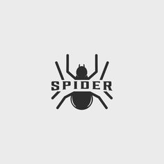 the spider logo is black and white, with an inscription underneath it that reads'spider '