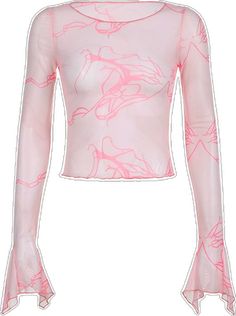 Long Sleeve Tops Casual, Women Long Sleeve Tops, Neck T Shirt, Floral Pattern, Casual Shirts, Crew Neck, Long Sleeve, Clothes For Women, Pink