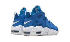 Air More Uptempo GS DM1023 400 Blue White Shoes, Stadium Goods, Nike Kids, White Shoes, Blue White, Blue And White, Street Wear, Size 6, Nike