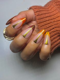 Retro Nails, September Nails, Thanksgiving Nails, Autumn Nails, Fall Nail Designs, Nail Polishes