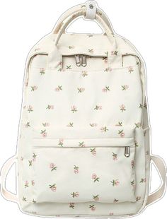 Floral Print Student Backpack Egirl Soft, Aesthetic Backpack, Egirl Clothes, Soft Girl Clothes, College Backpack, School Bags For Girls, Punk Outfits, Waterproof Backpack, Pink Backpack